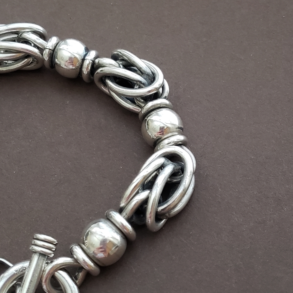 FLASH SALE! Silpada Rare Sterling Silver Byzantine Toggle Vintage Bracelet B0204 - Picture 5 of 15